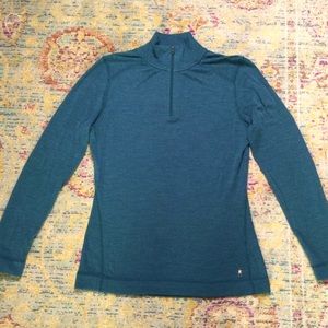 Smartwool Women's Merino Wool Baselayer  1/4 Zip Top Sweater Top Shirt Midweight